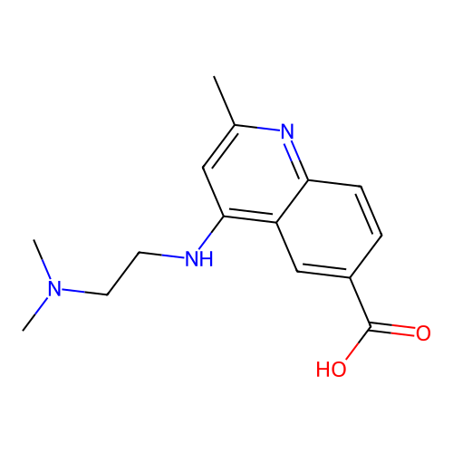 4-[[2-(Dimethylamino)ethyl]amino]-2-methyl-6-quinolinecarboxylic acid structure