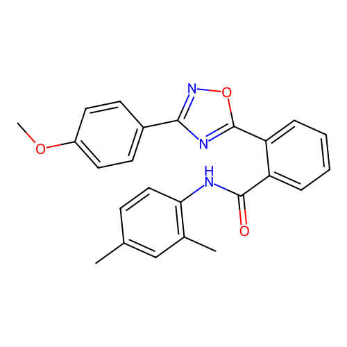 N-(2,4-dimethylphenyl)-2-[3-(4-methoxyphenyl)-1,2,4-oxadiazol-5-yl]benzamide structure