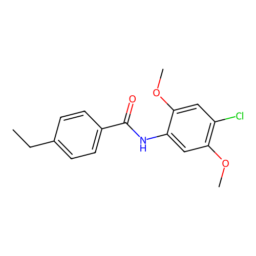 N-(4-chloro-2,5-dimethoxyphenyl)-4-ethylbenzamide structure