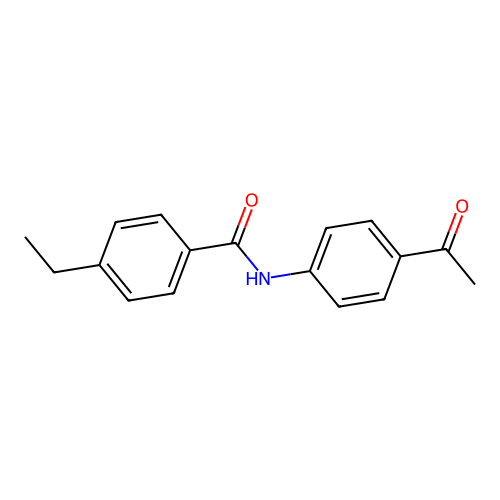 N-(4-acetylphenyl)-4-ethylbenzamide structure