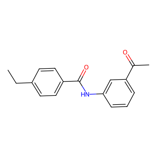 N-(3-acetylphenyl)-4-ethylbenzamide structure