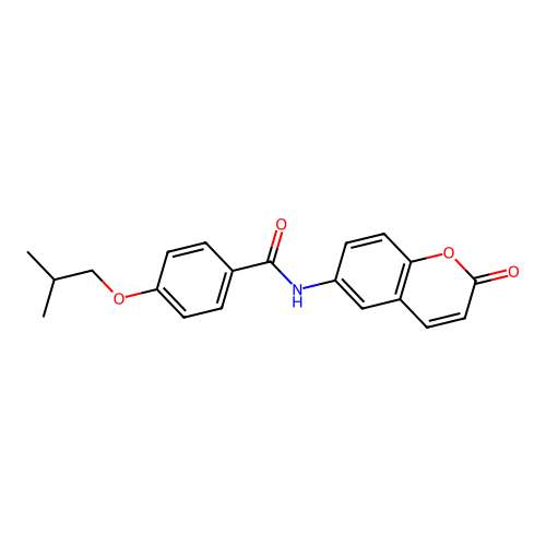 4-(2-methylpropoxy)-N-(2-oxochromen-6-yl)benzamide structure