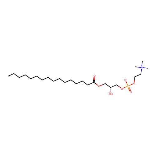 1-Palmitoyl-sn-glycero-3-phosphocholine structure