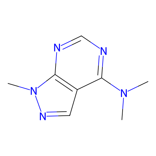 1H-Pyrazolo[3,4-d]pyrimidin-4-amine, N,N,1-trimethyl- structure