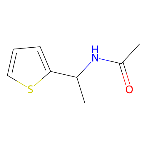 N-(1-thiophen-2-ylethyl)acetamide structure