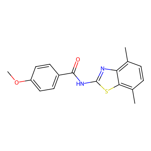 N-(4,7-dimethyl-1,3-benzothiazol-2-yl)-4-methoxybenzamide structure