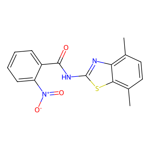 N-(4,7-dimethyl-1,3-benzothiazol-2-yl)-2-nitrobenzamide structure