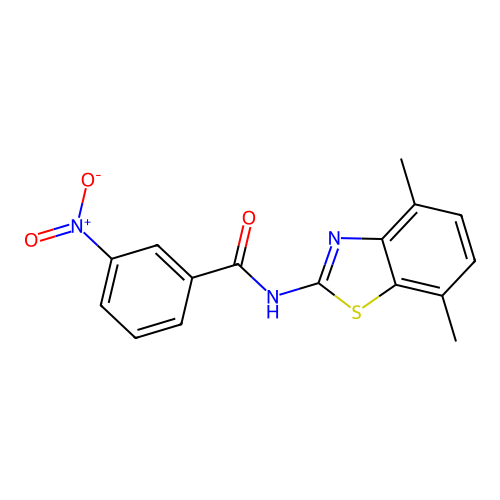 N-(4,7-dimethyl-1,3-benzothiazol-2-yl)-3-nitrobenzamide structure
