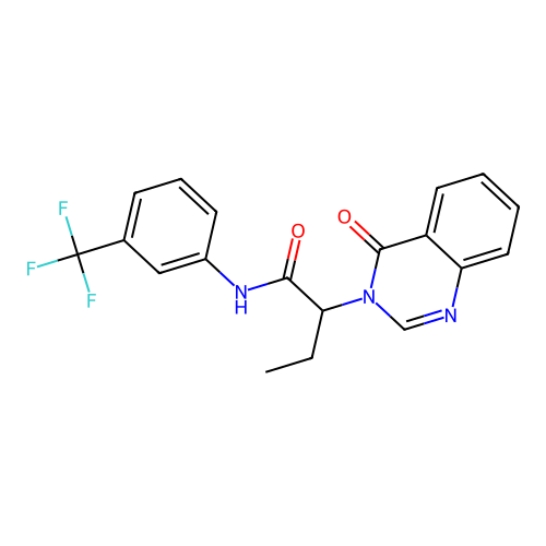2-(4-oxoquinazolin-3(4H)-yl)-N-[3-(trifluoromethyl)phenyl]butanamide structure