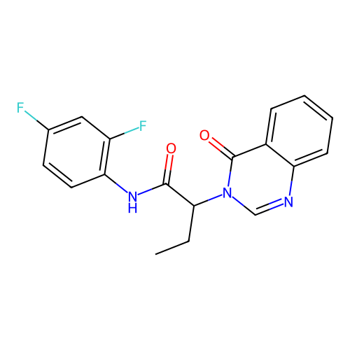 N-(2,4-difluorophenyl)-2-(4-oxoquinazolin-3(4H)-yl)butanamide structure