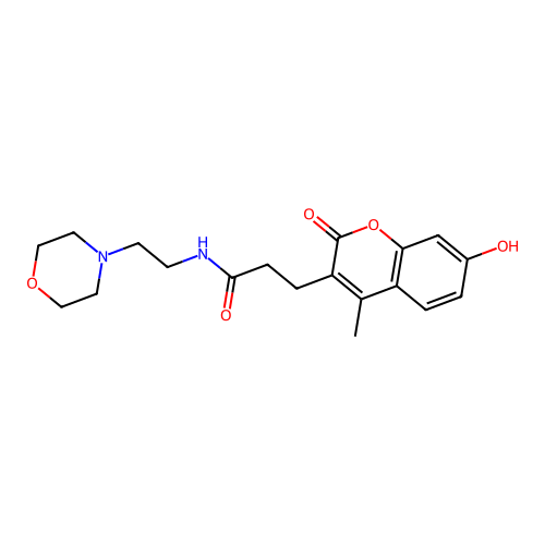 3-(7-hydroxy-4-methyl-2-oxo-2H-chromen-3-yl)-N-(2-morpholinoethyl)propanamide structure