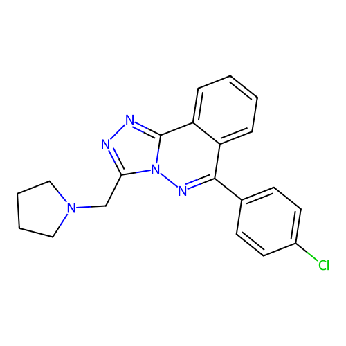 6-(4-Chlorophenyl)-3-(pyrrolidin-1-ylmethyl)-[1,2,4]triazolo[3,4-a]phthalazine structure