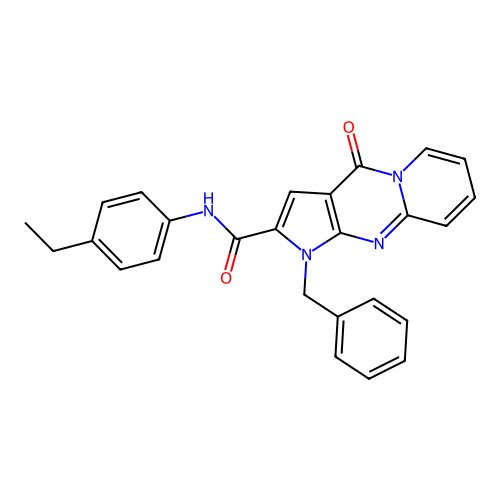 1-benzyl-N-(4-ethylphenyl)-4-oxo-1,4-dihydropyrido[1,2-a]pyrrolo[2,3-d]pyrimidine-2-carboxamide structure