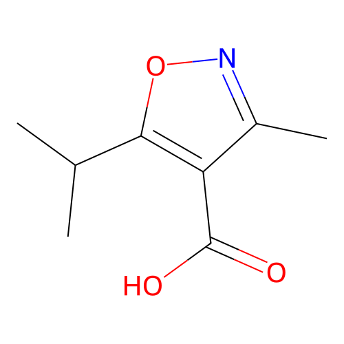 3-Methyl-5-(propan-2-yl)-1,2-oxazole-4-carboxylic acid structure