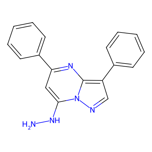7-Hydrazinyl-3,5-diphenylpyrazolo[1,5-a]pyrimidine structure