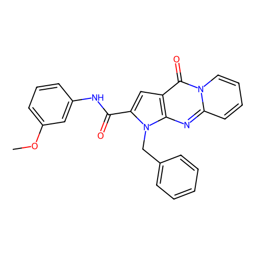 1-benzyl-N-(3-methoxyphenyl)-4-oxo-1,4-dihydropyrido[1,2-a]pyrrolo[2,3-d]pyrimidine-2-carboxamide structure