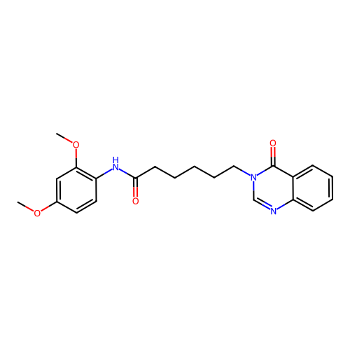 N-(2,4-dimethoxyphenyl)-6-(4-oxoquinazolin-3(4H)-yl)hexanamide structure
