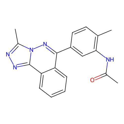 N-[2-methyl-5-(3-methyl[1,2,4]triazolo[3,4-a]phthalazin-6-yl)phenyl]acetamide structure