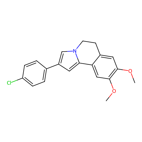 2-(4-Chlorophenyl)-8,9-dimethoxy-5,6-dihydropyrrolo[2,1-a]isoquinoline structure