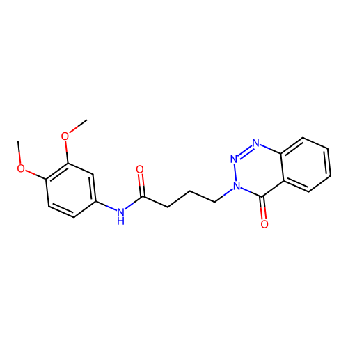 N~1~-(3,4-dimethoxyphenyl)-4-[4-oxo-1,2,3-benzotriazin-3(4H)-yl]butanamide structure