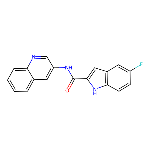 5-fluoro-N-(quinolin-3-yl)-1H-indole-2-carboxamide structure
