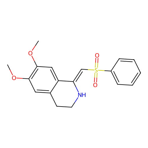 1-(benzenesulfonylmethylidene)-6,7-dimethoxy-3,4-dihydro-2H-isoquinoline structure