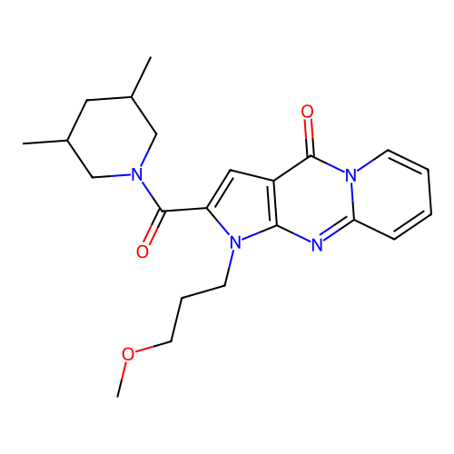 2-(3,5-dimethylpiperidine-1-carbonyl)-1-(3-methoxypropyl)pyrido[1,2-a]pyrrolo[2,3-d]pyrimidin-4(1H)-one structure