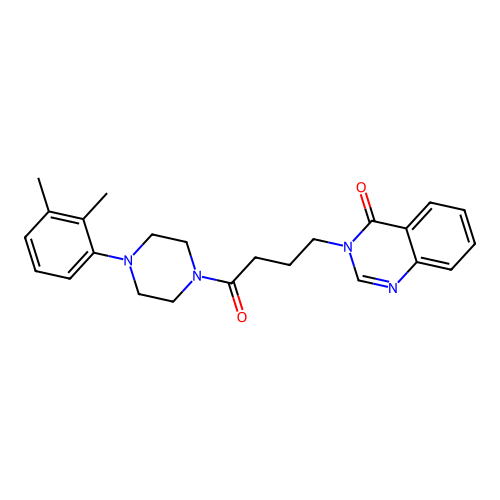 3-{4-[4-(2,3-dimethylphenyl)piperazin-1-yl]-4-oxobutyl}quinazolin-4(3H)-one structure