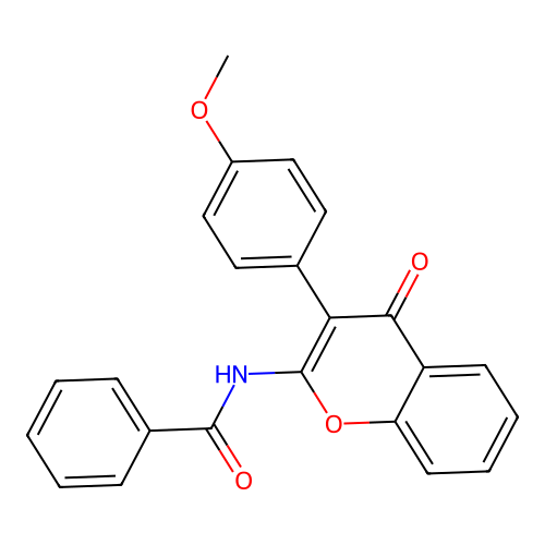 N-[3-(4-methoxyphenyl)-4-oxo-4H-chromen-2-yl]benzamide structure