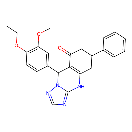 9-(4-ETHOXY-3-METHOXYPHENYL)-6-PHENYL-4H,5H,6H,7H,8H,9H-[1,2,4]TRIAZOLO[3,2-B]QUINAZOLIN-8-ONE structure