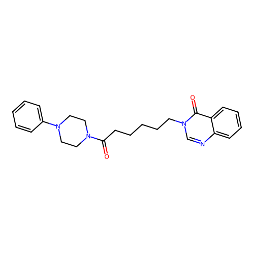 3-[6-oxo-6-(4-phenylpiperazino)hexyl]-4(3H)-quinazolinone structure