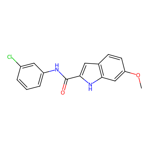 N-(3-chlorophenyl)-6-methoxy-1H-indole-2-carboxamide structure