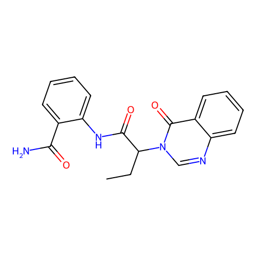 2-{[2-(4-oxoquinazolin-3(4H)-yl)butanoyl]amino}benzamide structure