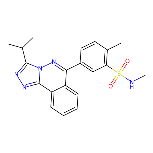 5-(3-isopropyl-[1,2,4]triazolo[3,4-a]phthalazin-6-yl)-N,2-dimethylbenzenesulfonamide structure