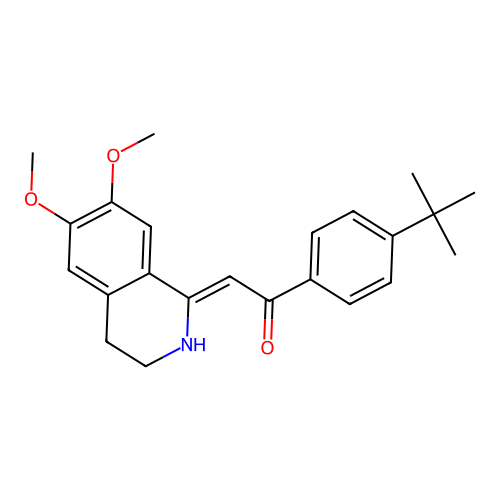 (Z)-1-(4-(tert-butyl)phenyl)-2-(6,7-dimethoxy-3,4-dihydroisoquinolin-1(2H)-ylidene)ethanone structure