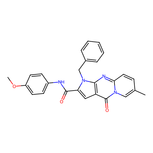 1-benzyl-N-(4-methoxyphenyl)-7-methyl-4-oxo-1,4-dihydropyrido[1,2-a]pyrrolo[2,3-d]pyrimidine-2-carboxamide structure