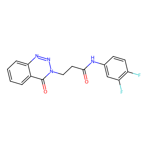 N-(3,4-difluorophenyl)-3-(4-oxo-1,2,3-benzotriazin-3(4H)-yl)propanamide structure