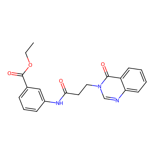 ethyl 3-{[3-(4-oxoquinazolin-3(4H)-yl)propanoyl]amino}benzoate structure