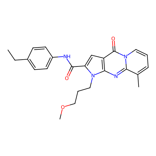 N-(4-ethylphenyl)-1-(3-methoxypropyl)-9-methyl-4-oxo-1,4-dihydropyrido[1,2-a]pyrrolo[2,3-d]pyrimidine-2-carboxamide structure