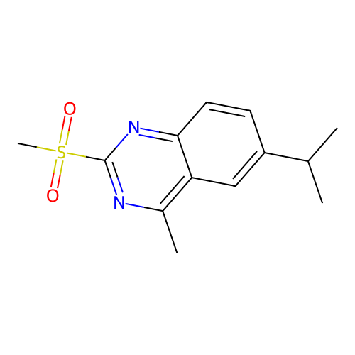 4-Methyl-2-(methylsulfonyl)-6-(propan-2-yl)quinazoline structure