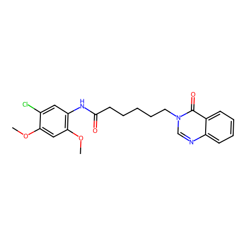 N-(5-chloro-2,4-dimethoxyphenyl)-6-(4-oxoquinazolin-3(4H)-yl)hexanamide structure