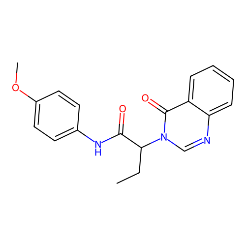 N-(4-methoxyphenyl)-2-(4-oxoquinazolin-3(4H)-yl)butanamide structure