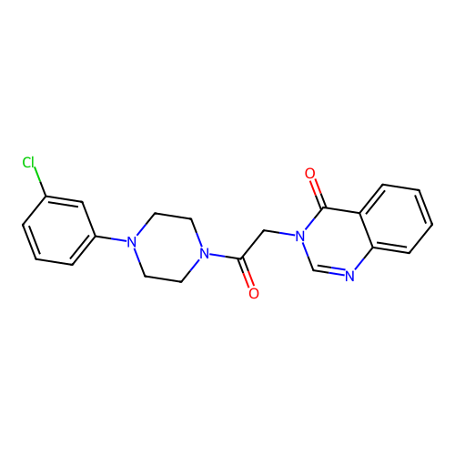 3-(2-(4-(3-chlorophenyl)piperazin-1-yl)-2-oxoethyl)quinazolin-4(3H)-one structure