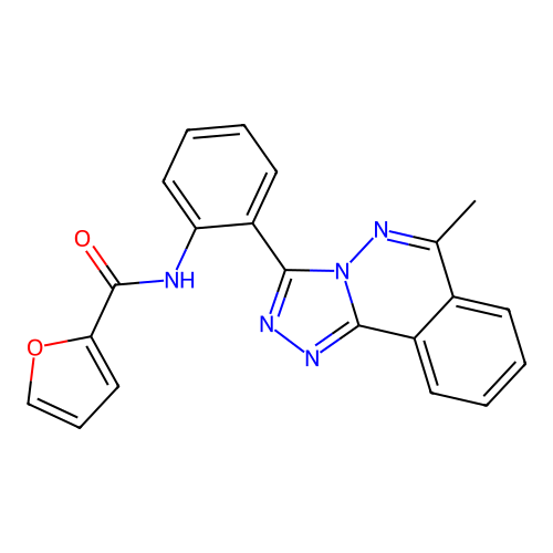 N-[2-(6-methyl[1,2,4]triazolo[3,4-a]phthalazin-3-yl)phenyl]furan-2-carboxamide structure