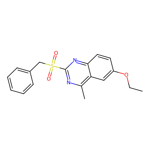 2-(Benzylsulfonyl)-6-ethoxy-4-methylquinazoline structure