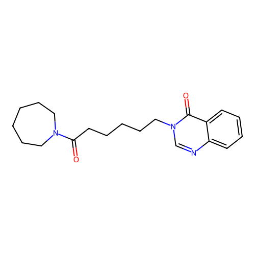 3-(6-(azepan-1-yl)-6-oxohexyl)quinazolin-4(3H)-one structure