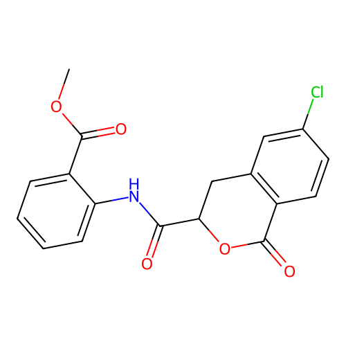 methyl 2-(6-chloro-1-oxoisochroman-3-carboxamido)benzoate structure