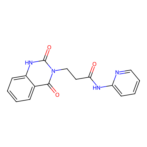 3-(2,4-dioxo-1H-quinazolin-3-yl)-N-pyridin-2-ylpropanamide structure