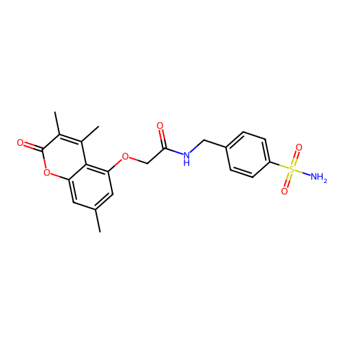 N-(4-sulfamoylbenzyl)-2-((3,4,7-trimethyl-2-oxo-2H-chromen-5-yl)oxy)acetamide structure