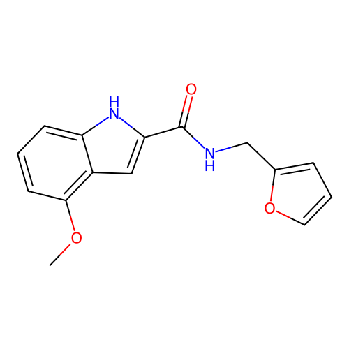 N-(furan-2-ylmethyl)-4-methoxy-1H-indole-2-carboxamide structure
